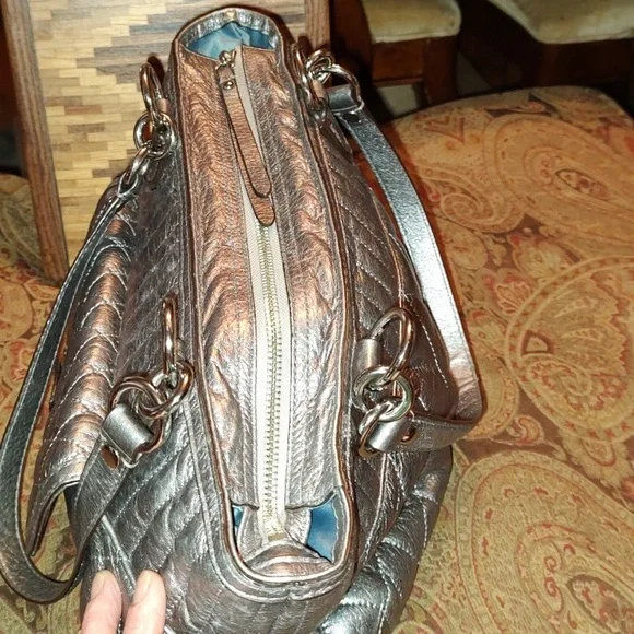 Coach Silver Quilted Leather Shopper Tote Style Number 19857 EUC - Picture 14 of 16